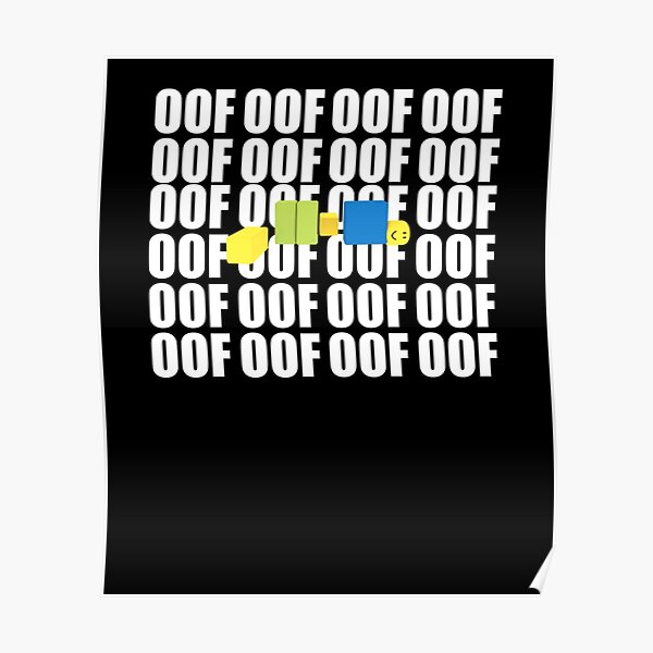 Posters Roblox Oof Redbubble - roblox oof gaming noob body para bebÃ©
