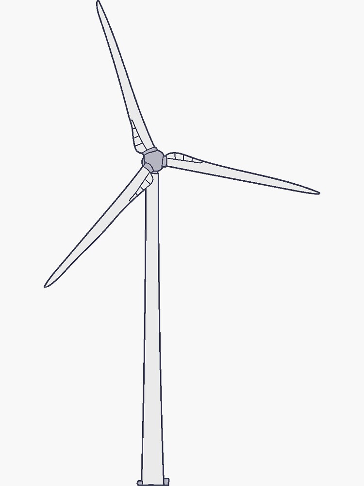 "Wind Power Pocket Wind Turbine Mechanical Power" Sticker by