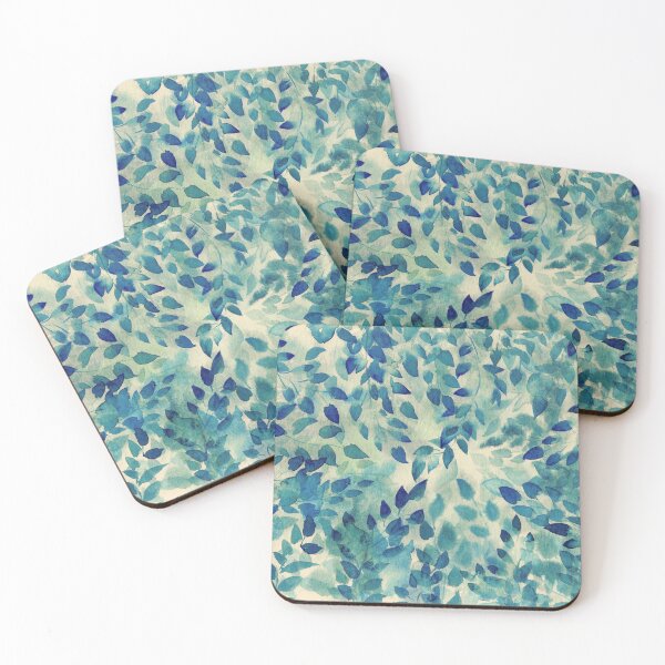 Item preview, Warm blue forest designed and sold by María Casas Watercolour Designs.
