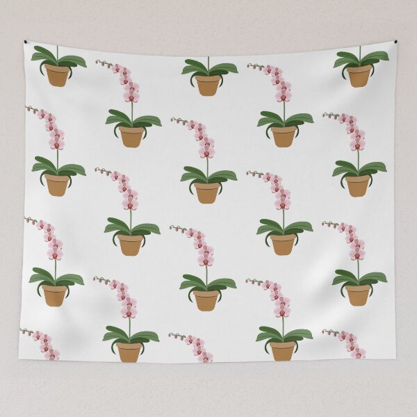 Item preview, Pink orchid flower pot designed and sold by EngineerGoC.