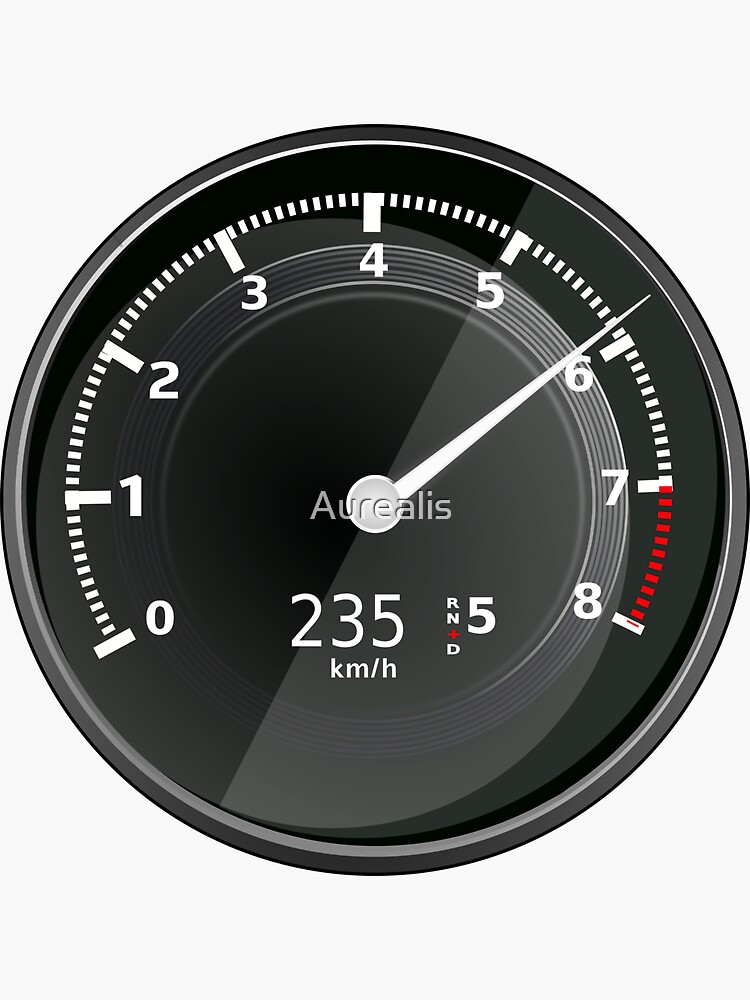 “Speedometer Porsche 911 - Carrera 4S” Sticker by Aurealis | Redbubble