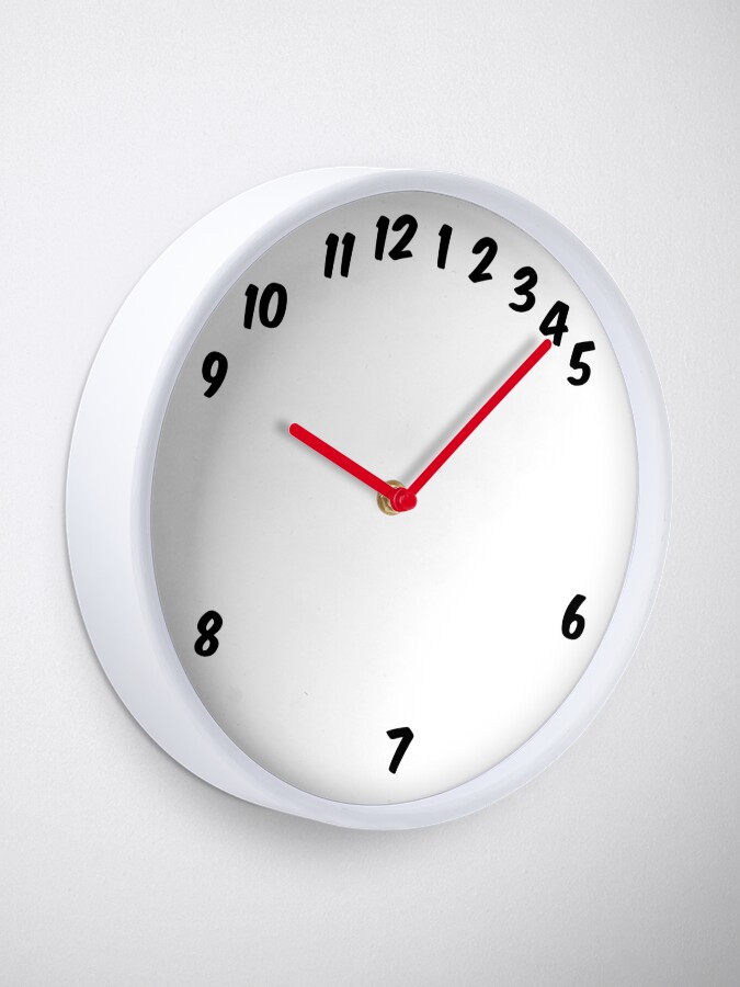 "Working Hours Adjusted Clock" Clock by MarkUK97 Redbubble