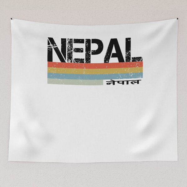 Item preview, Nepal Retro Vintage Stripes In Local Language designed and sold by beeneverywhere.