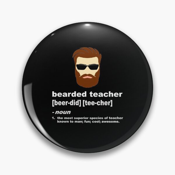 Item preview, Funny Beard Teacher Shirt; Teacher Appreciation Gift for Men designed and sold by chuckletees.