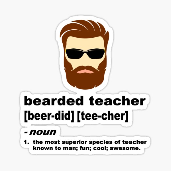 Item preview, Funny Beard Teacher Shirt; Teacher Appreciation Gift for Men designed and sold by chuckletees.