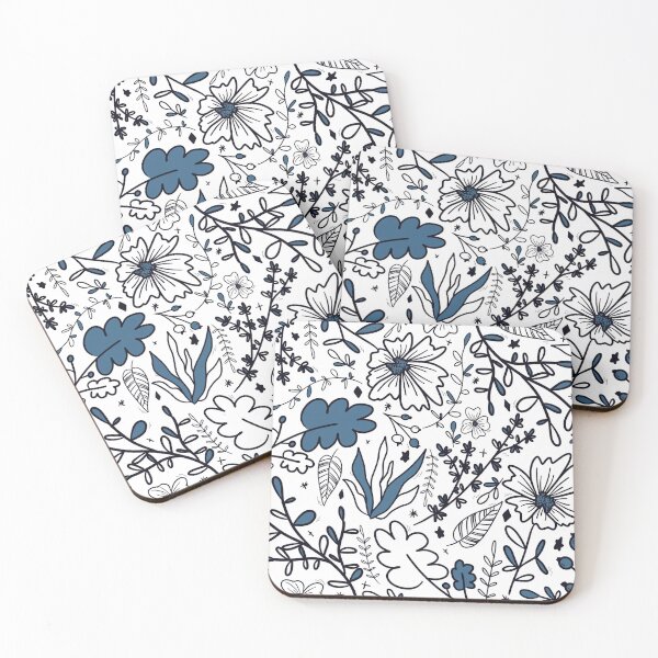 Item preview, Blue flowers pattern by LaetiArts designed and sold by LaetiArts.