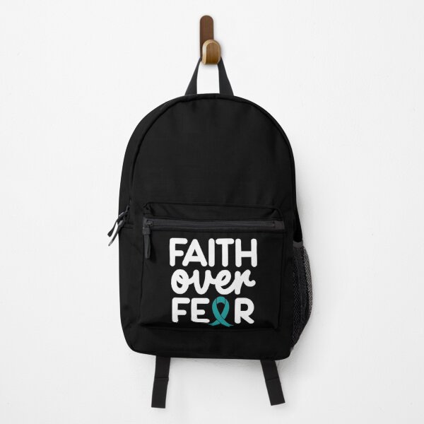 Item preview, Faith Over Fear - Ovarian Cancer Awareness Teal Ribbon September designed and sold by NotEnoughSpoons.