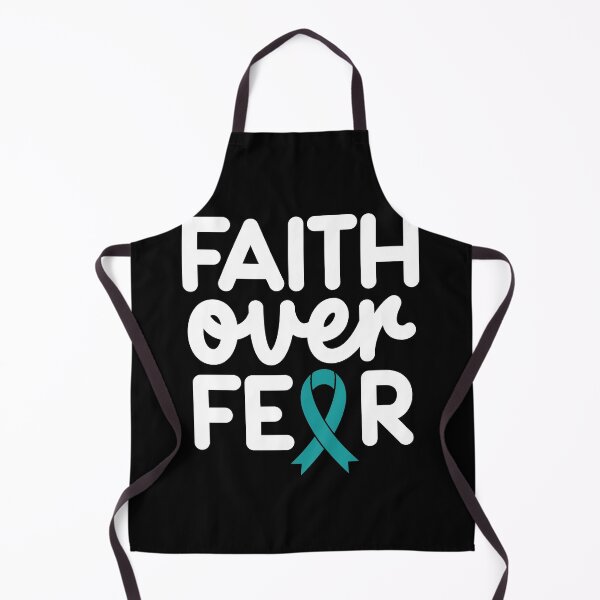 Item preview, Faith Over Fear - Ovarian Cancer Awareness Teal Ribbon September designed and sold by NotEnoughSpoons.