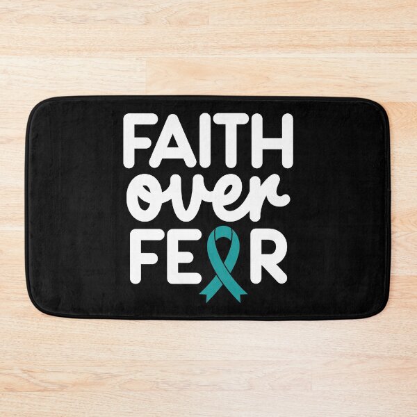 Item preview, Faith Over Fear - Ovarian Cancer Awareness Teal Ribbon September designed and sold by NotEnoughSpoons.