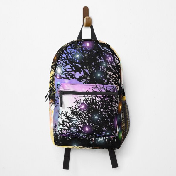 Item preview, Artistic cosmic sky, black silhouette tree and fire flies designed and sold by Something Arty.