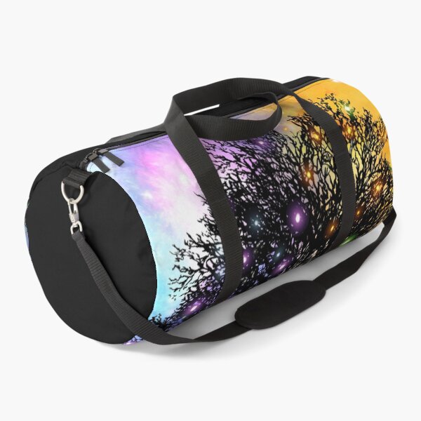 Item preview, Artistic cosmic sky, black silhouette tree and fire flies designed and sold by Something Arty.