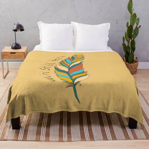 Item preview, DONATE We're Still Here Feather - Orange/Teal designed and sold by Emily Boynton.