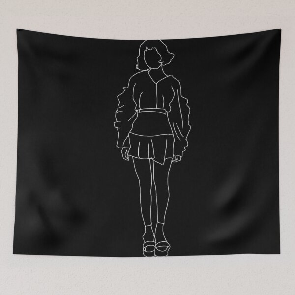 Item preview, Aesthetic Girl Outline Standing Up designed and sold by Melly-Jellyarts.