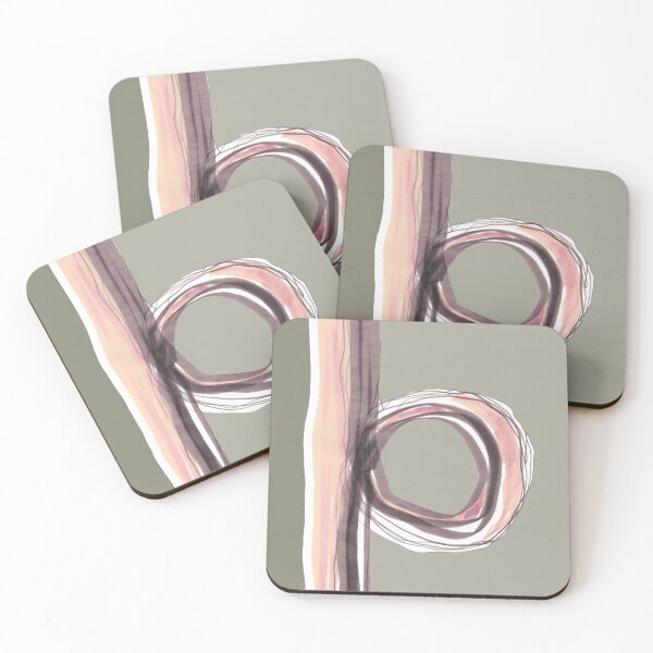 Item preview, Abstract pattern in Pink and Grey. designed and sold by FanitsaArt.