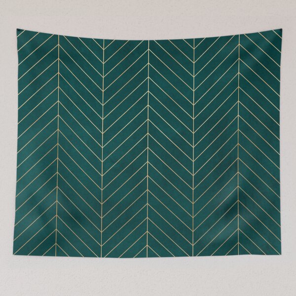 Item preview, Teal & Gold Chevron designed and sold by Blue-Banana.