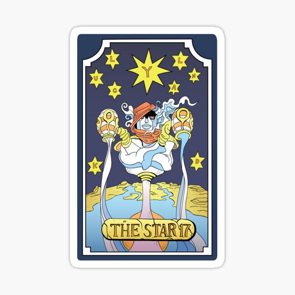 Jojo’s Bizzare Adventure The Star Tarot Card Sticker
