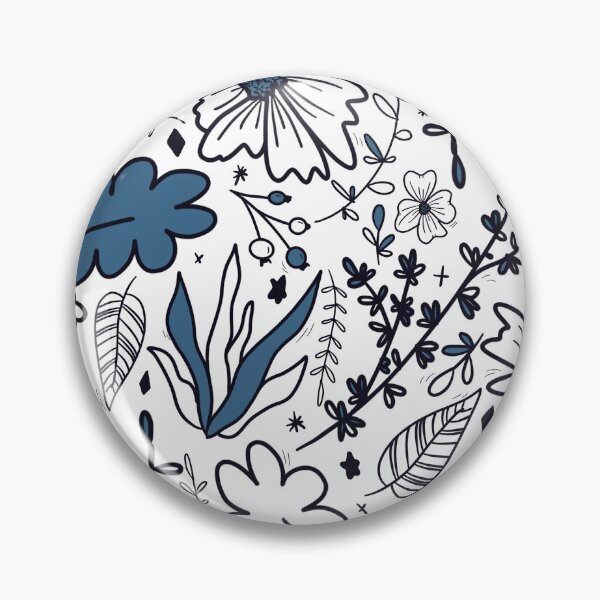 Item preview, Blue flowers pattern by LaetiArts designed and sold by LaetiArts.