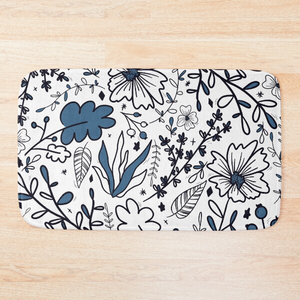Item preview, Blue flowers pattern by LaetiArts designed and sold by LaetiArts.