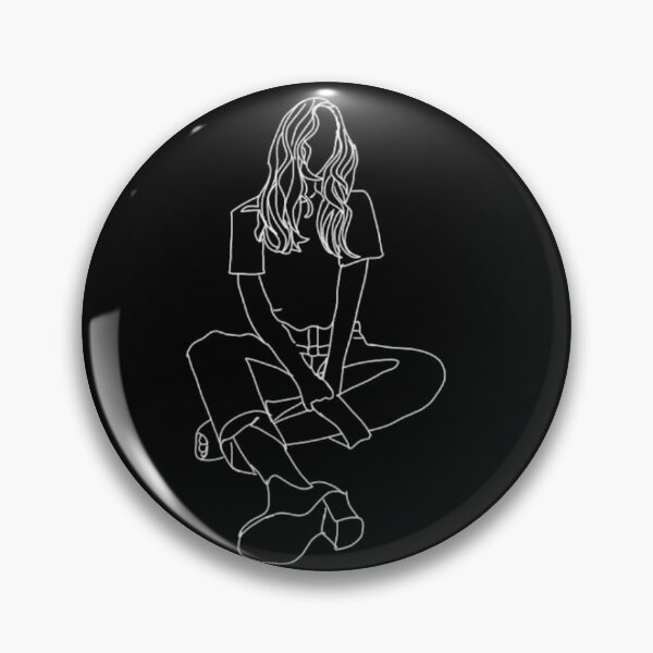Item preview, Aesthetic Girl Outline Sitting designed and sold by Melly-Jellyarts.