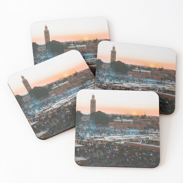 Item preview, Marrakech Djemaa el Fna main square sunset designed and sold by michieldros.