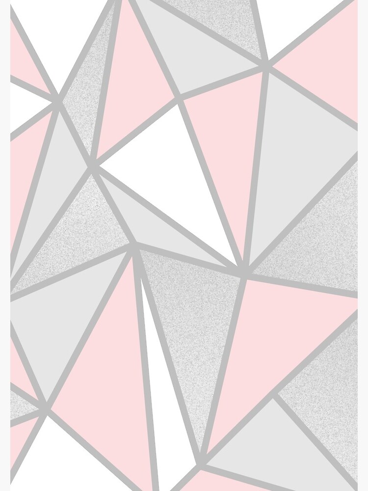 Apex Geometric Pink and Rose Gold Metallic Geo Wallpaper