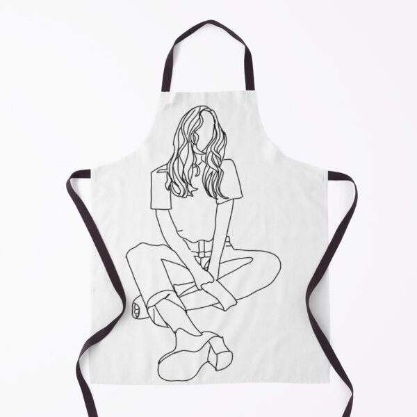 Item preview, Aesthetic Girl Black Outline Sitting designed and sold by Melly-Jellyarts.