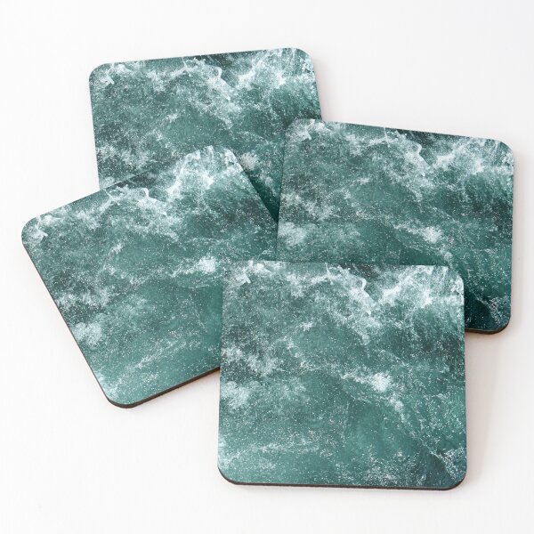 Item preview, abstract dark blue waterfall wave water designed and sold by paradiskt.