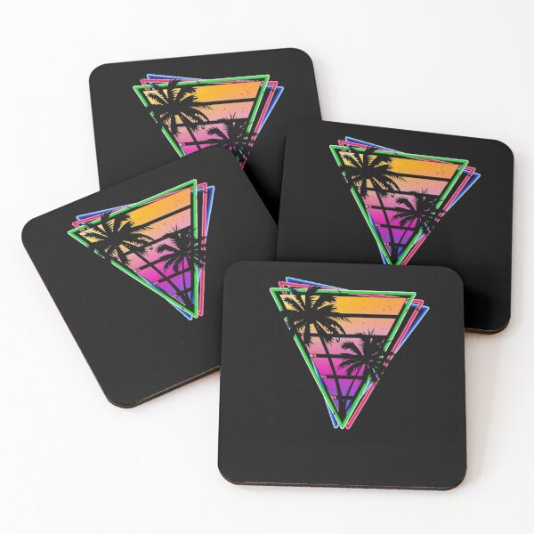 Item preview, Distressed Synthwave Triangle Palm Tree Design designed and sold by BrobocopPrime.