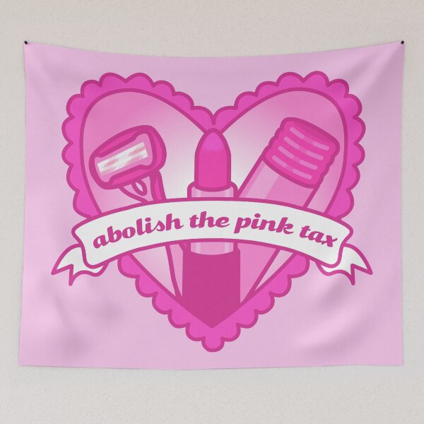 Item preview, abolish the pink tax lace heart with banner designed and sold by prismatic paper co.