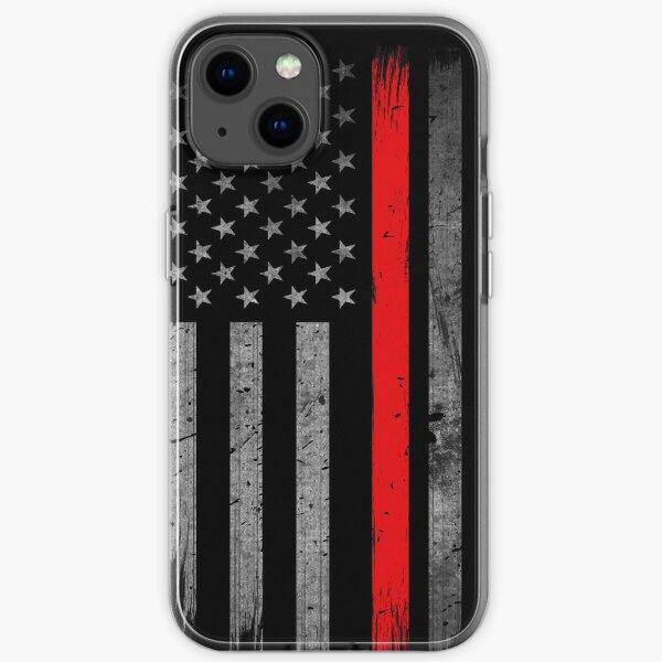 Thin Red Line Flag - Firefighter Gift iPhone Soft Case