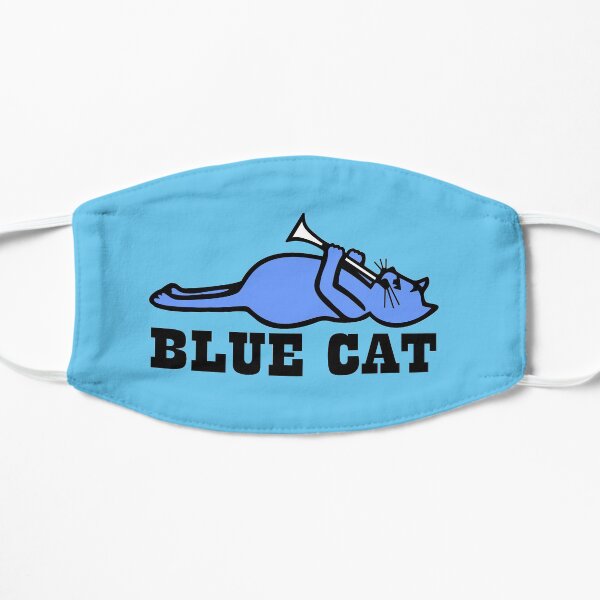 Blue Cat vintage Flat Mask