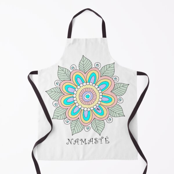 Item preview, Flower Mandala Namaste aqua green, pink and white designed and sold by Miduart.