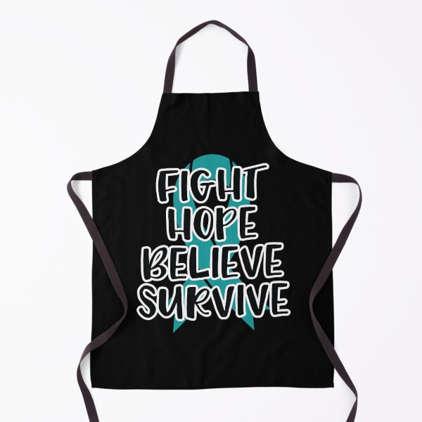 Item preview, Fight Hope Believe Survive - Ovarian Cancer Awareness Teal Ribbon September designed and sold by NotEnoughSpoons.