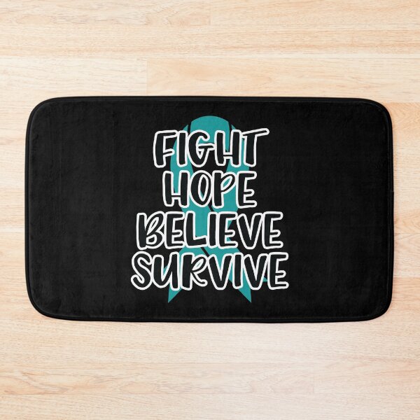 Item preview, Fight Hope Believe Survive - Ovarian Cancer Awareness Teal Ribbon September designed and sold by NotEnoughSpoons.