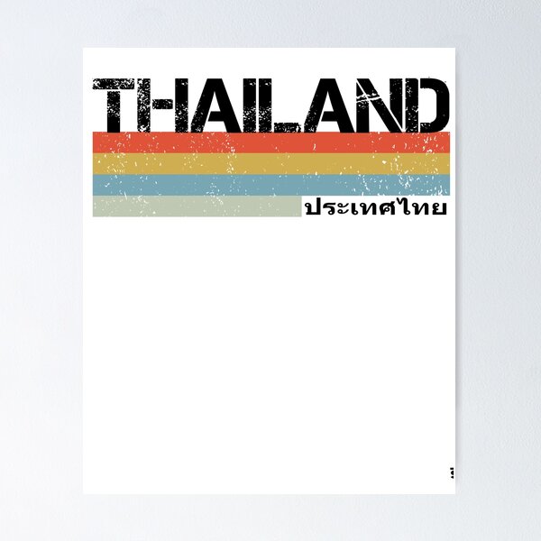Item preview, Thailand Retro Vintage Stripes In Local Language designed and sold by beeneverywhere.