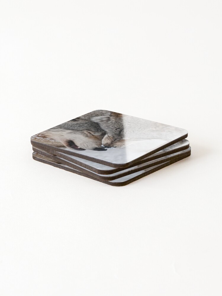 Thumbnail 4 of 5, Coasters (Set of 4), Timber Wolves designed and sold by WolvesOnly.