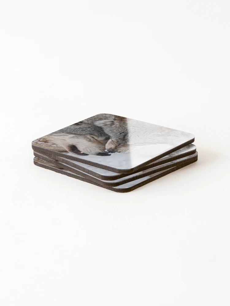 Thumbnail 4 of 5, Coasters (Set of 4), Timber Wolves designed and sold by WolvesOnly.