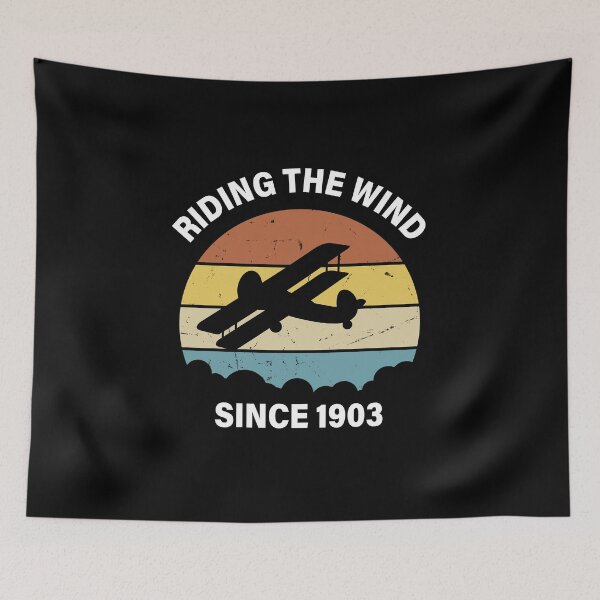 Item preview, RINDING THE WIND SINCE 1903, RETRO VINTAGE, FLYING,  designed and sold by TheFirstOne.