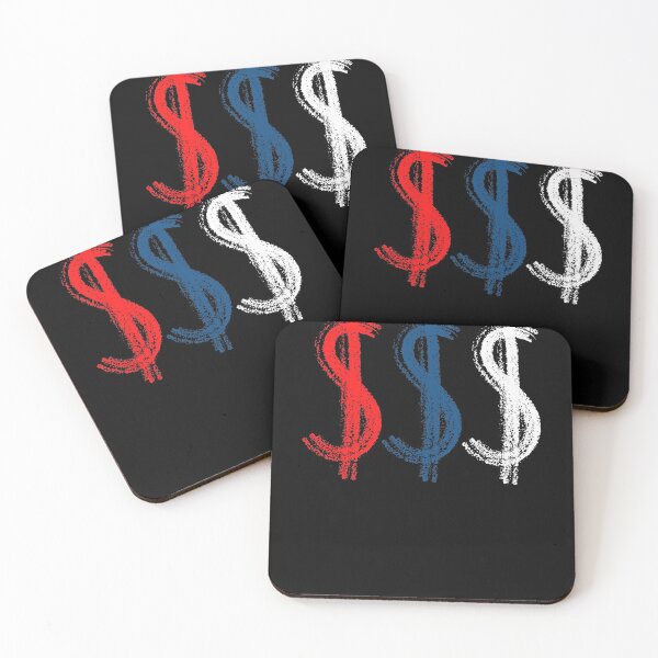 Artikelvorschau, Dollar Symbol Blau Rot Weiß Geburtstagsgeschenk entworfen und verkauft von GBDesigner.