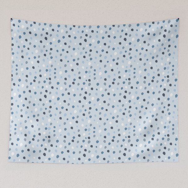Item preview, blue irregular polka dots pattern designed and sold by cherry by hs (coucou).
