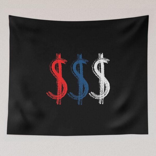 Artikelvorschau, Dollar Symbol Blau Rot Weiß Geburtstagsgeschenk entworfen und verkauft von GBDesigner.