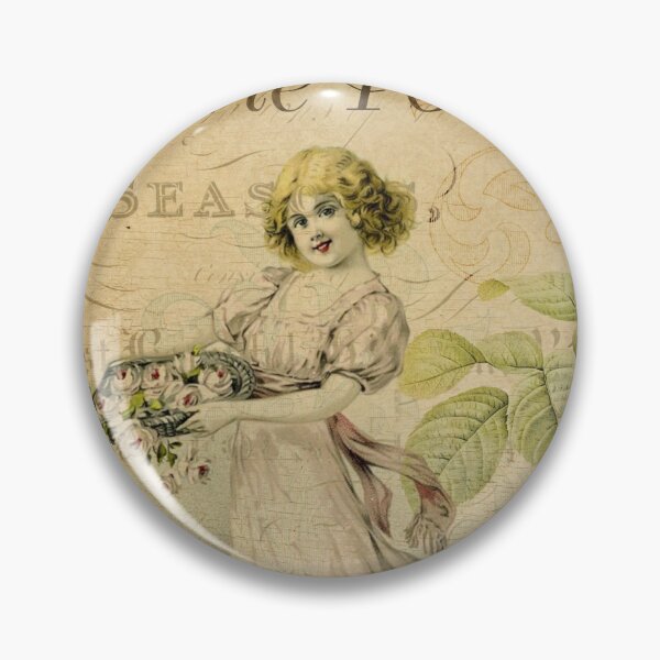 Item preview, Girl Flower SellerVintage Postcard Carte Postale Floral Shabby Chic Seasons designed and sold by WizardsWorld.