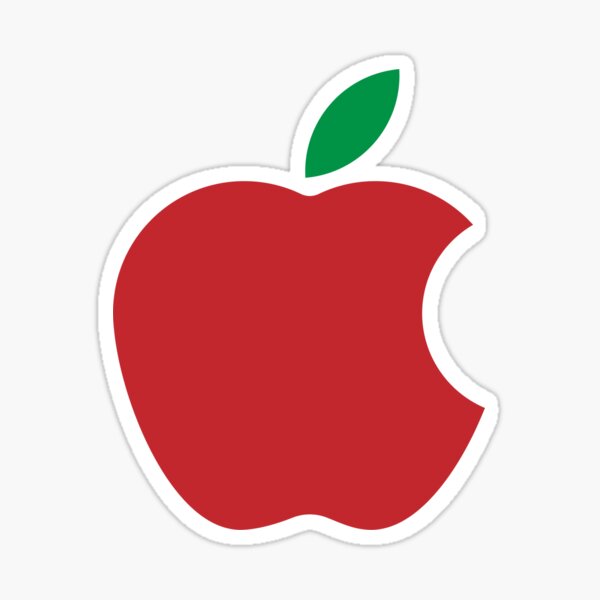 Rotes Apple Logo Sticker