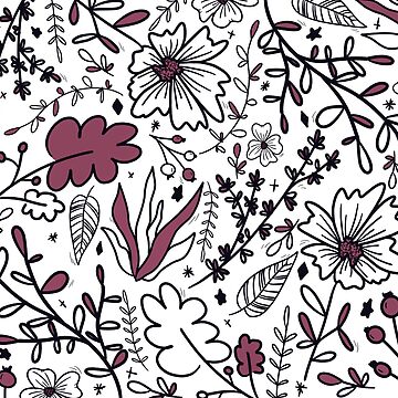 Aperçu de l'œuvre Fleurs pourpre paterne by LaetiArts de LaetiArts