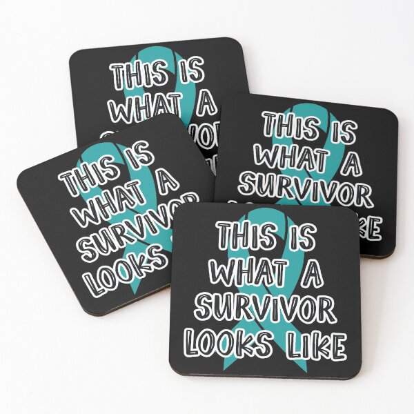 Item preview, This Is What A Survivor Looks Like - Ovarian Cancer Awareness Teal Ribbon September designed and sold by NotEnoughSpoons.