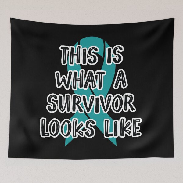 Item preview, This Is What A Survivor Looks Like - Ovarian Cancer Awareness Teal Ribbon September designed and sold by NotEnoughSpoons.