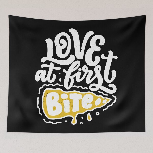 Item preview, Love at First Bite Funny Pizza Pun designed and sold by CrystalCrush.