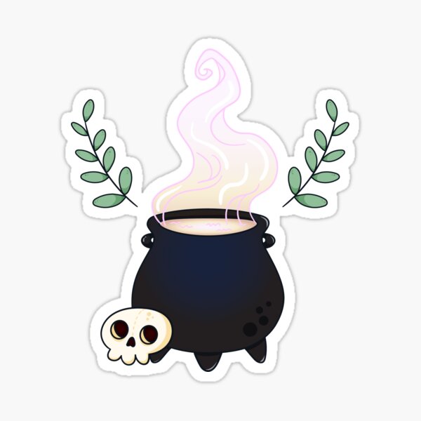 “Cute cauldron Sticker” Sticker for Sale by NiroSatou | Redbubble