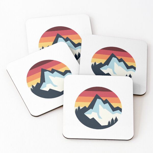 Item preview, Mountain, rainbow, and sun illustration designed and sold by DavideID.