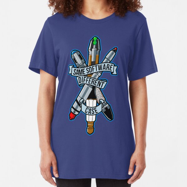 Same Software Different Case (Colored Version) Slim Fit T-Shirt